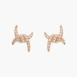 Djula - Barbed Wire Pave Stud Earrings